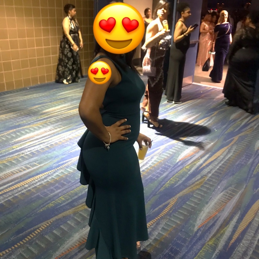 Emerald green dress